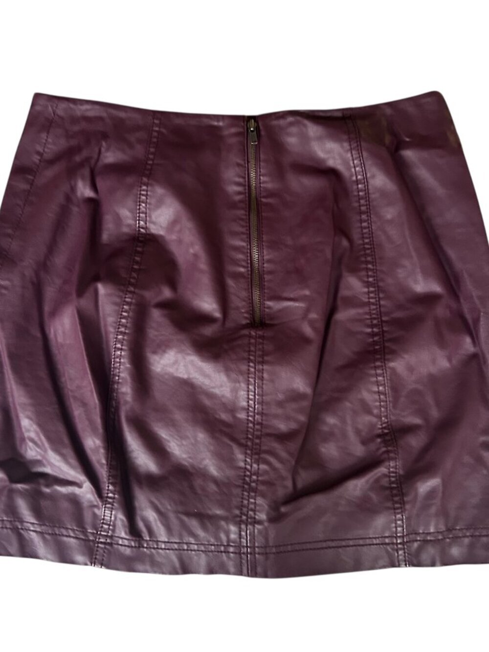 Free People Femme Vegan Leather Mini Skirt Size 8 Size Medium  Going Out Skirt
